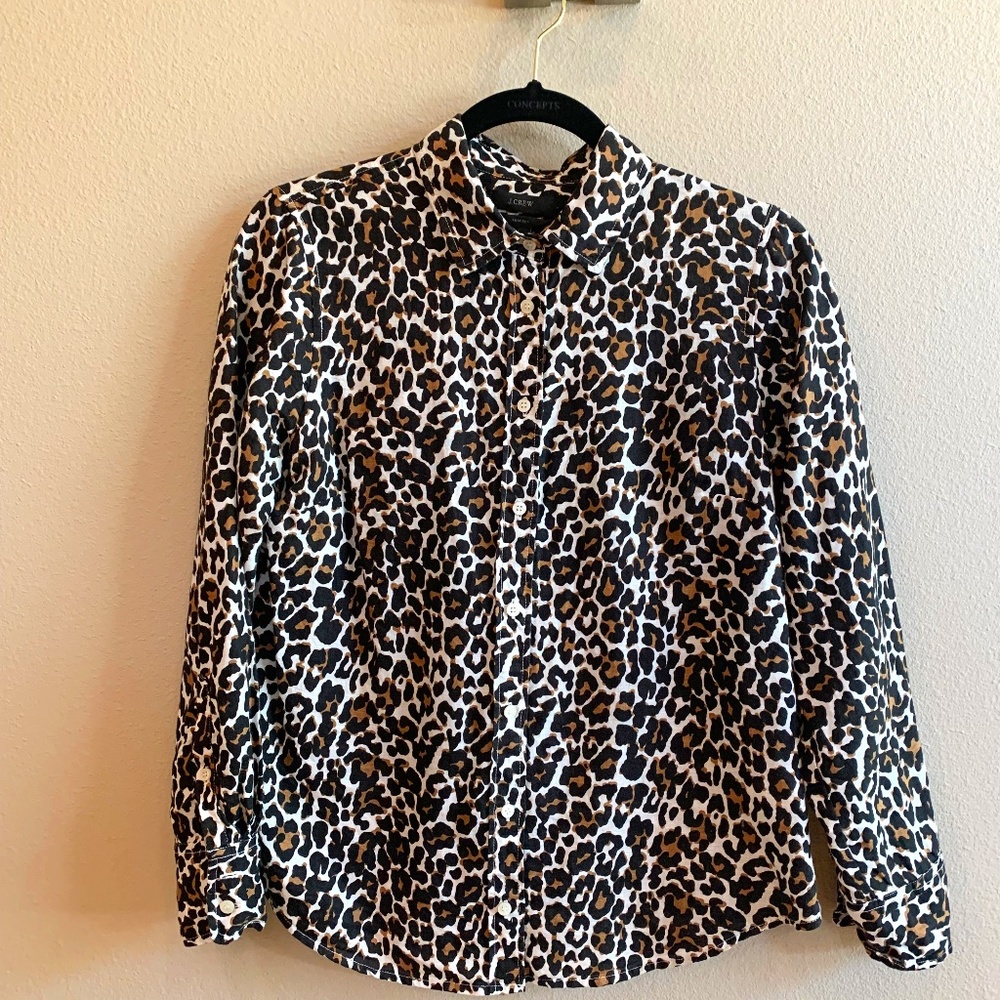 J.Crew button down linen/cotton blend shirt